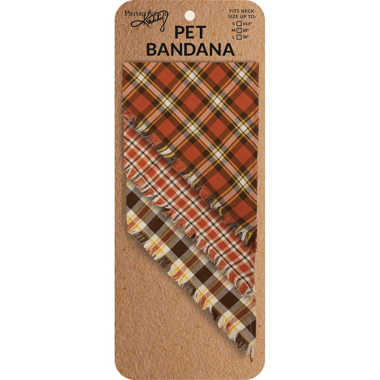 Fall Plaid Small Pet Bandana Set