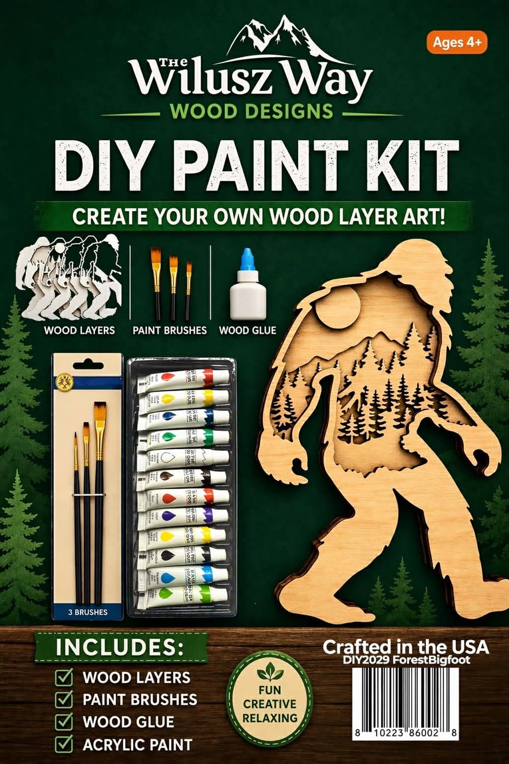 DIY Forest Bigfoot Paint Kit