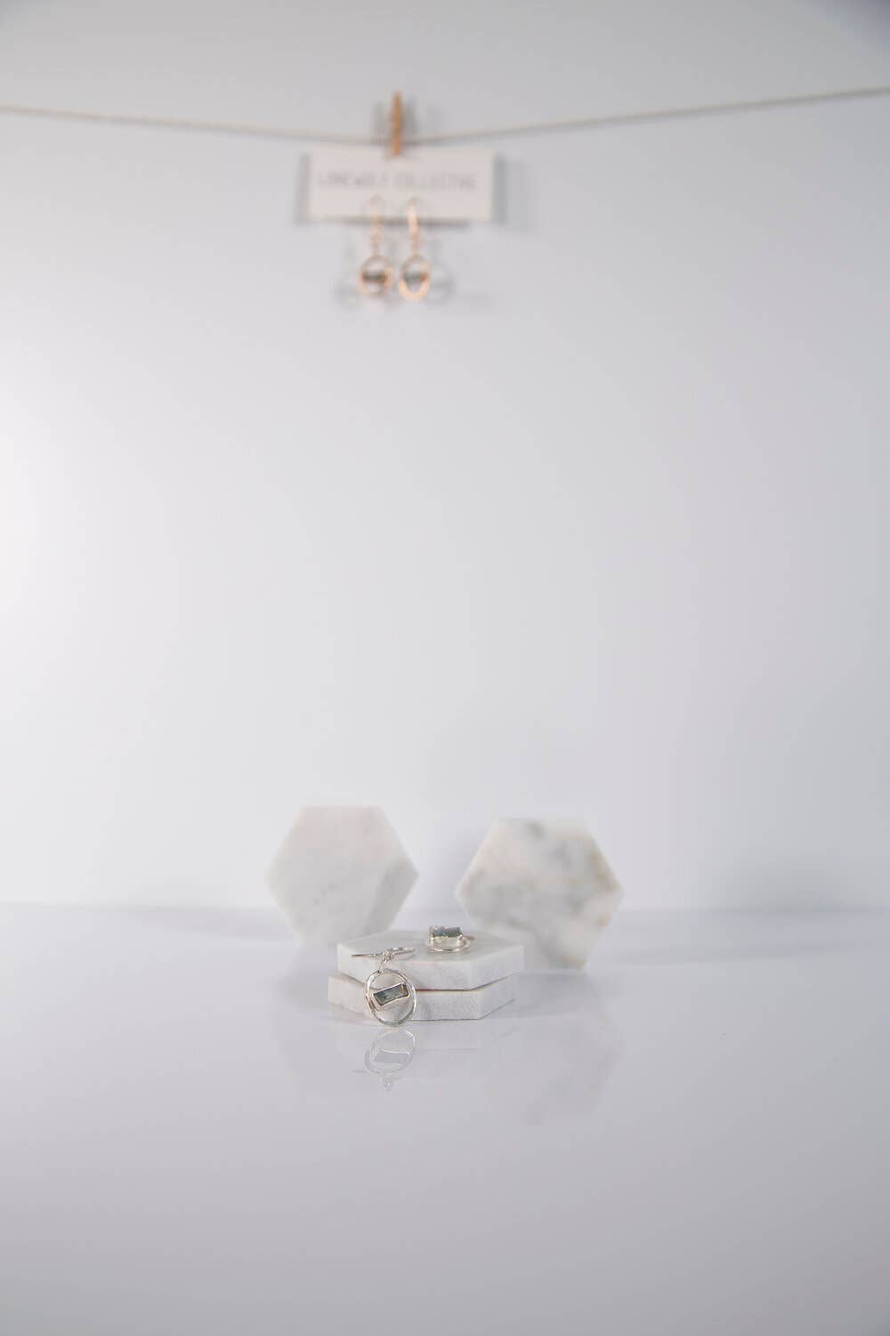 Aquamarine Dangles - Gold