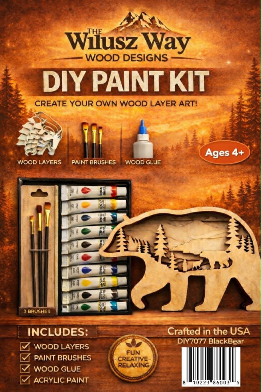 DIY Black Bear Paint Kit