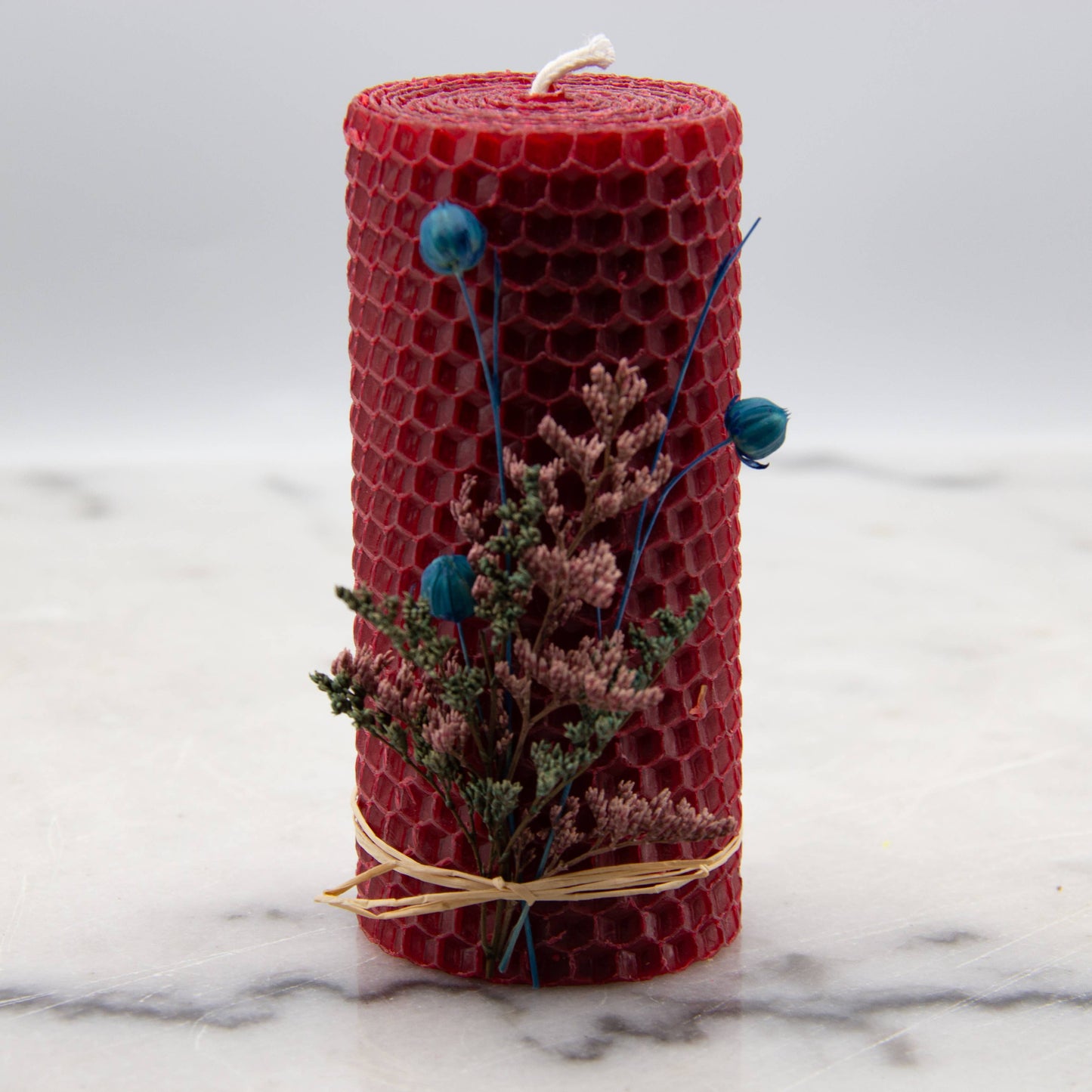 4" Pillars- Botanic Wrap: White