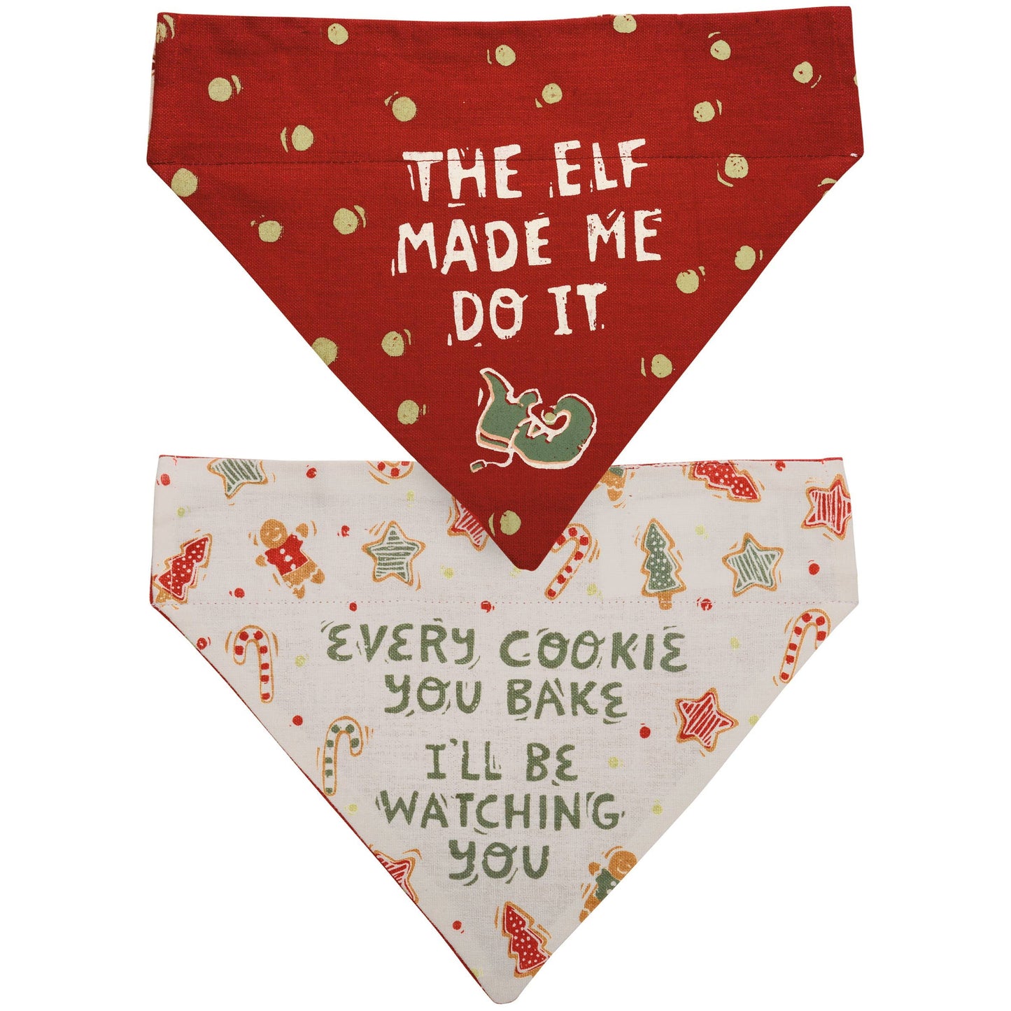 Elf Made Me/You Bake Large Collar Bandana