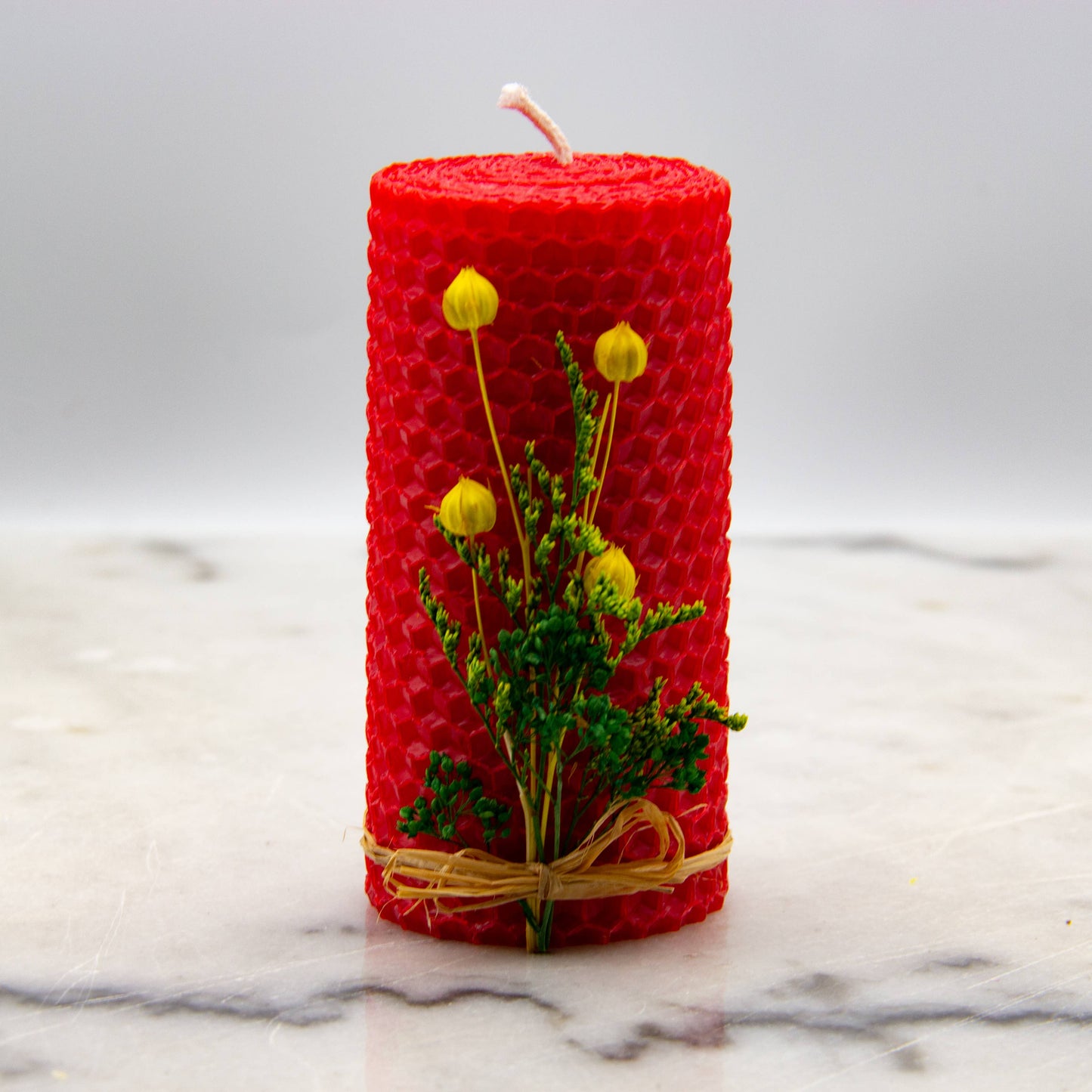 4" Pillars- Botanic Wrap: White