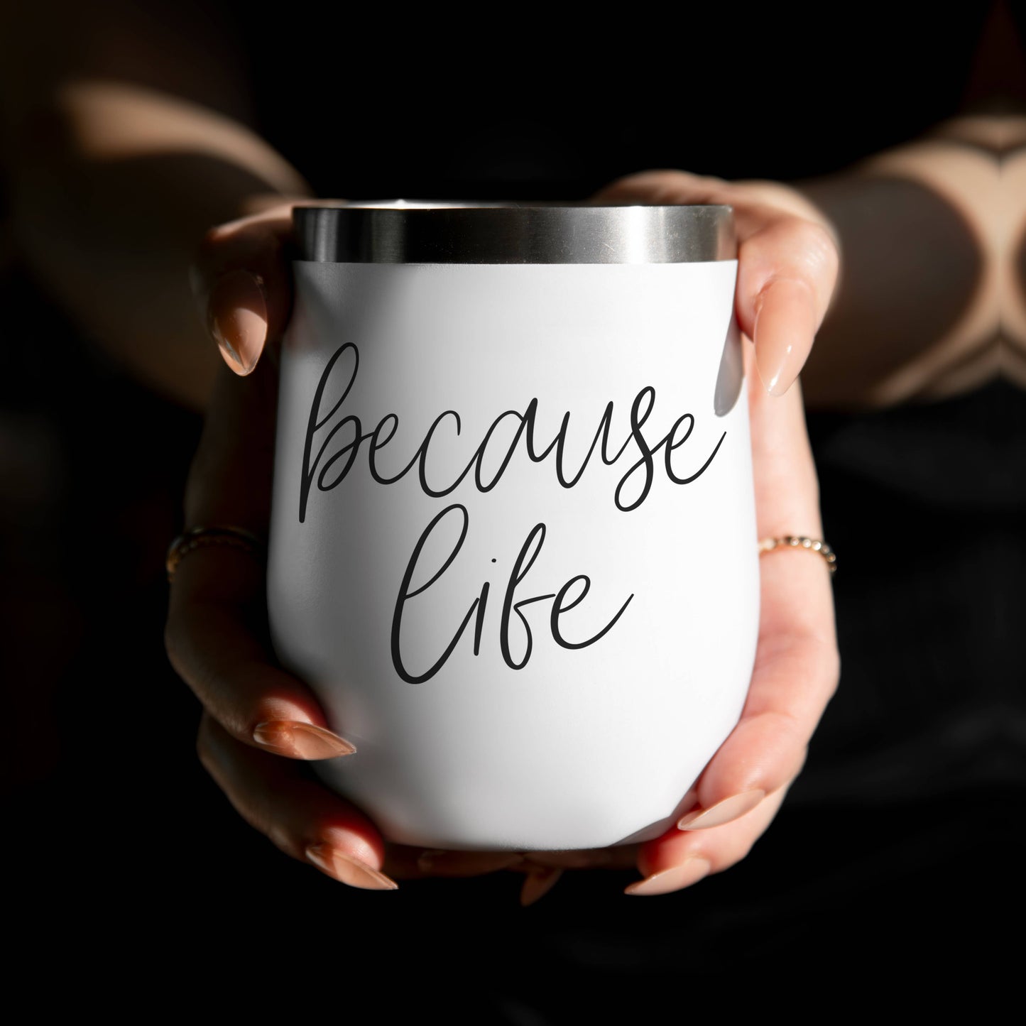 Imperfect Wine Tumblers with Lid, Stainless Steel: Graphic Issue / Mom's Turn