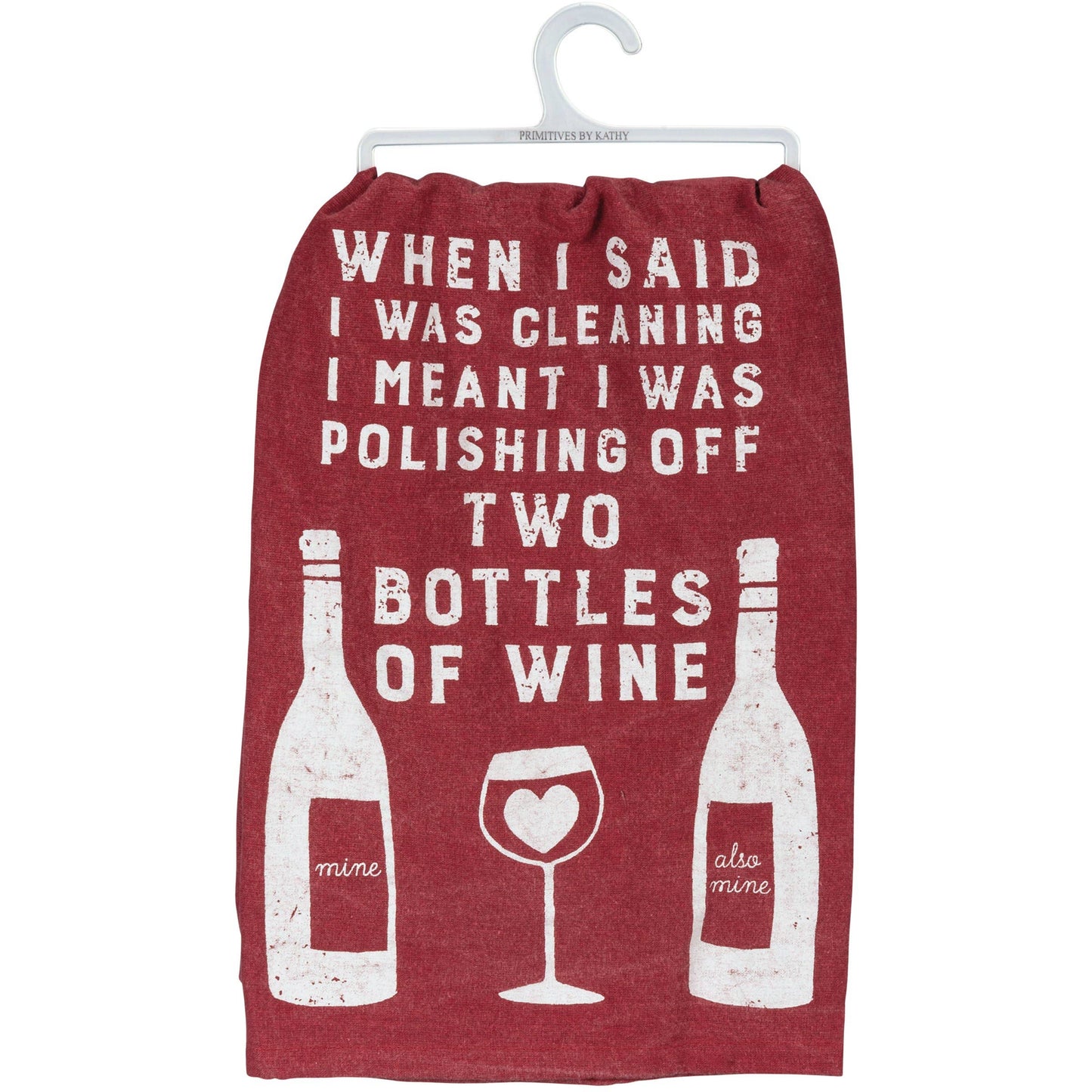 Polishing Off Two Bottles Of Wine Kitchen Towel