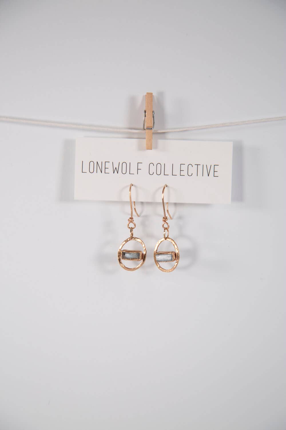 Aquamarine Dangles -  Gold