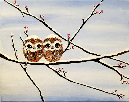 Baby Owls Painting Class Feb 11th
