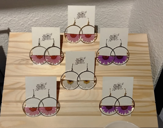 Pressed Flower Earings