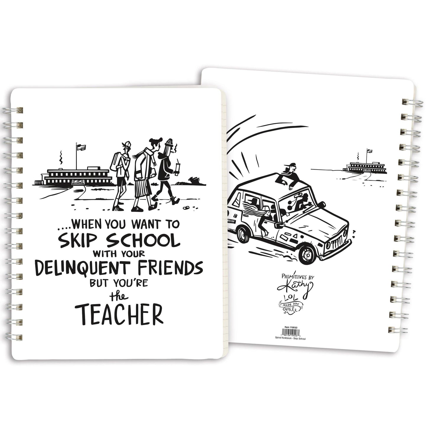Skip School Spiral Notebook