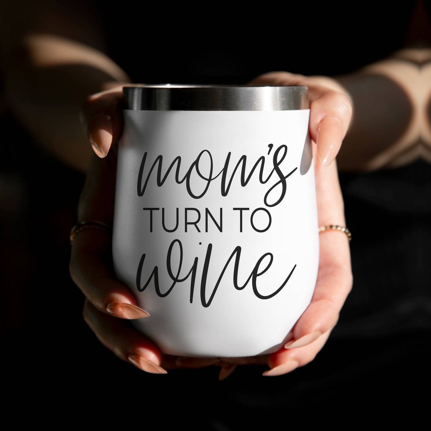 Imperfect Wine Tumblers with Lid, Stainless Steel: Graphic Issue / Mom's Turn