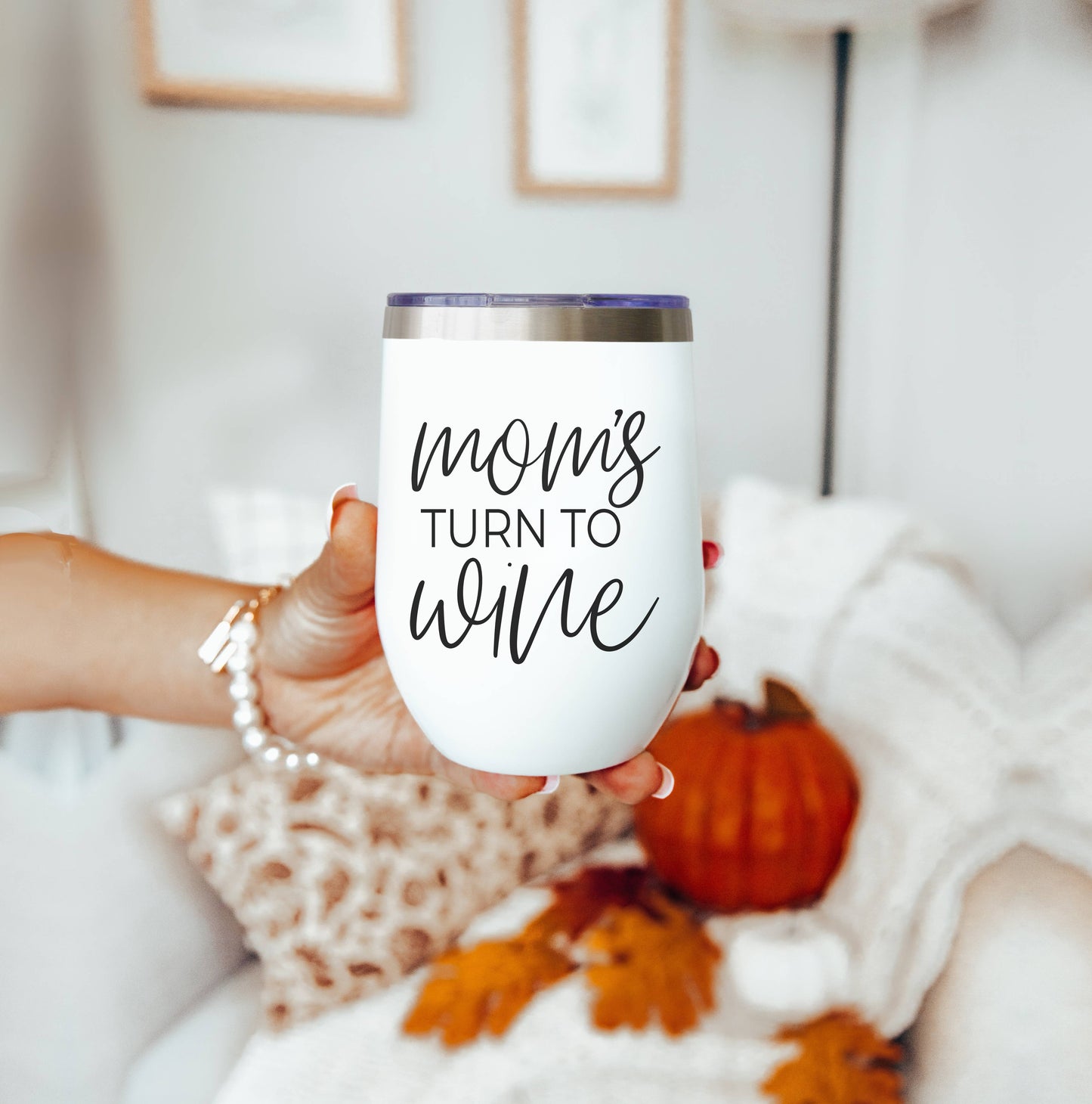 Imperfect Wine Tumblers with Lid, Stainless Steel: Graphic Issue / Mom's Turn