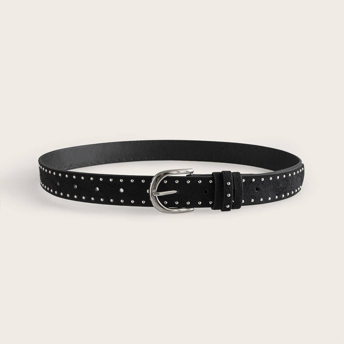 Suede Studs With Western Style Straps: Camel / M