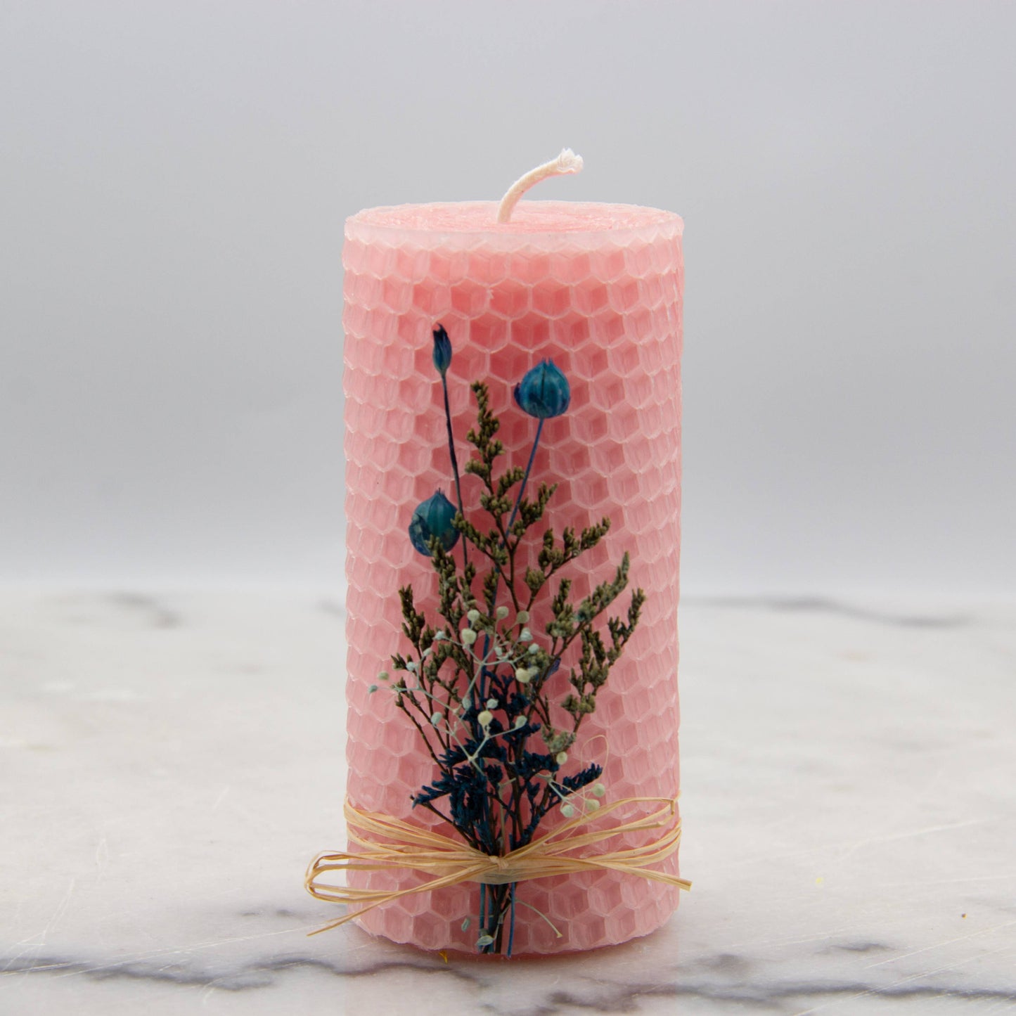4" Pillars- Botanic Wrap: White