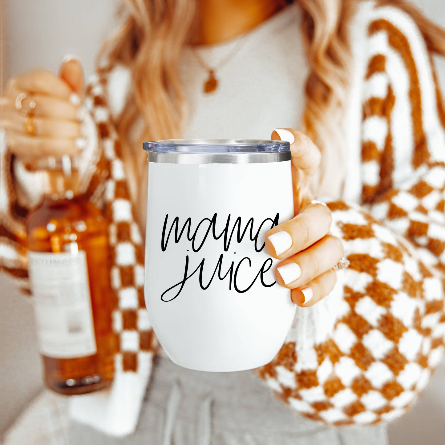 Imperfect Wine Tumblers with Lid, Stainless Steel: Graphic Issue / Mom's Turn