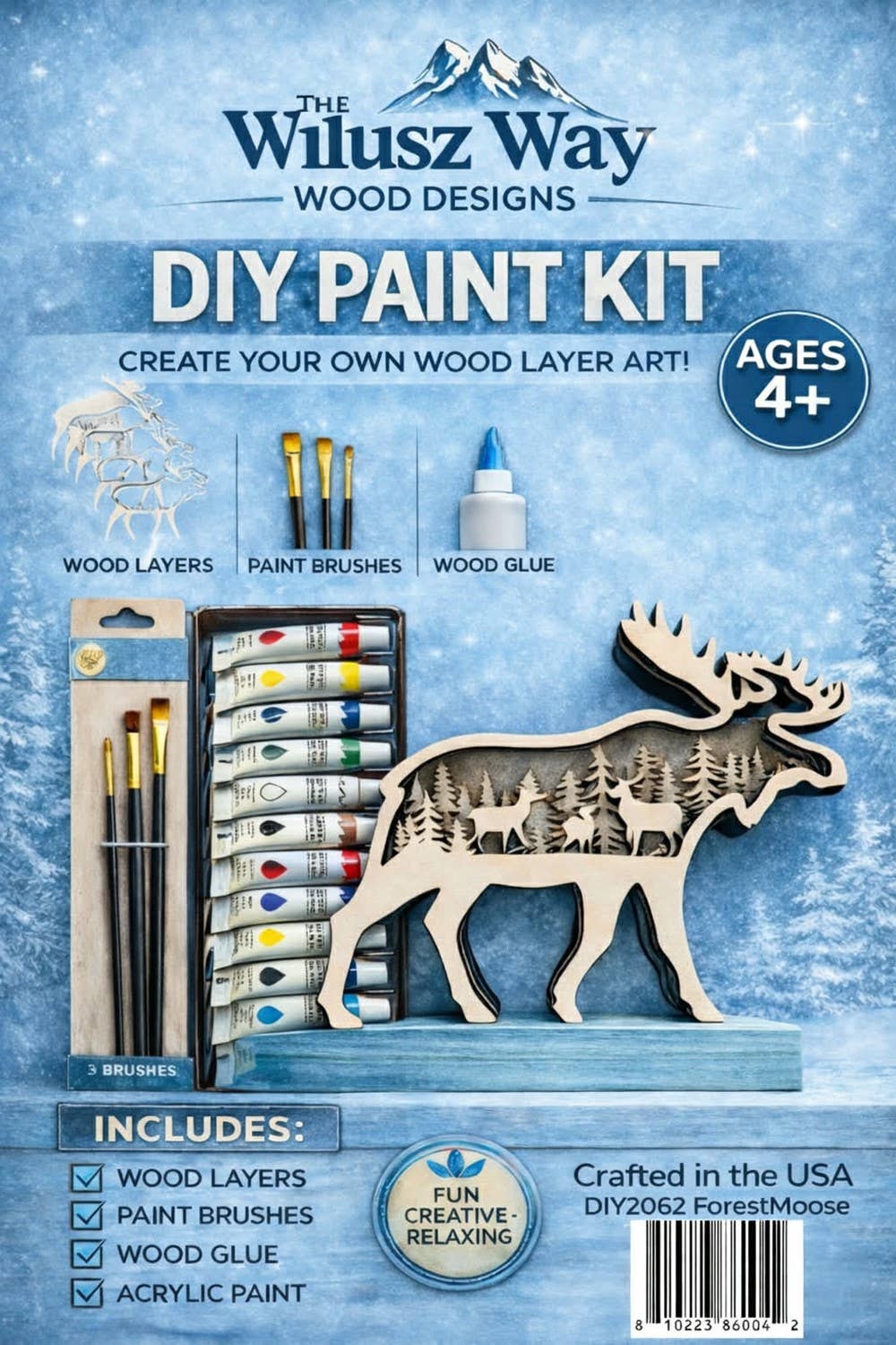 DIY Forest Moose Paint Kit