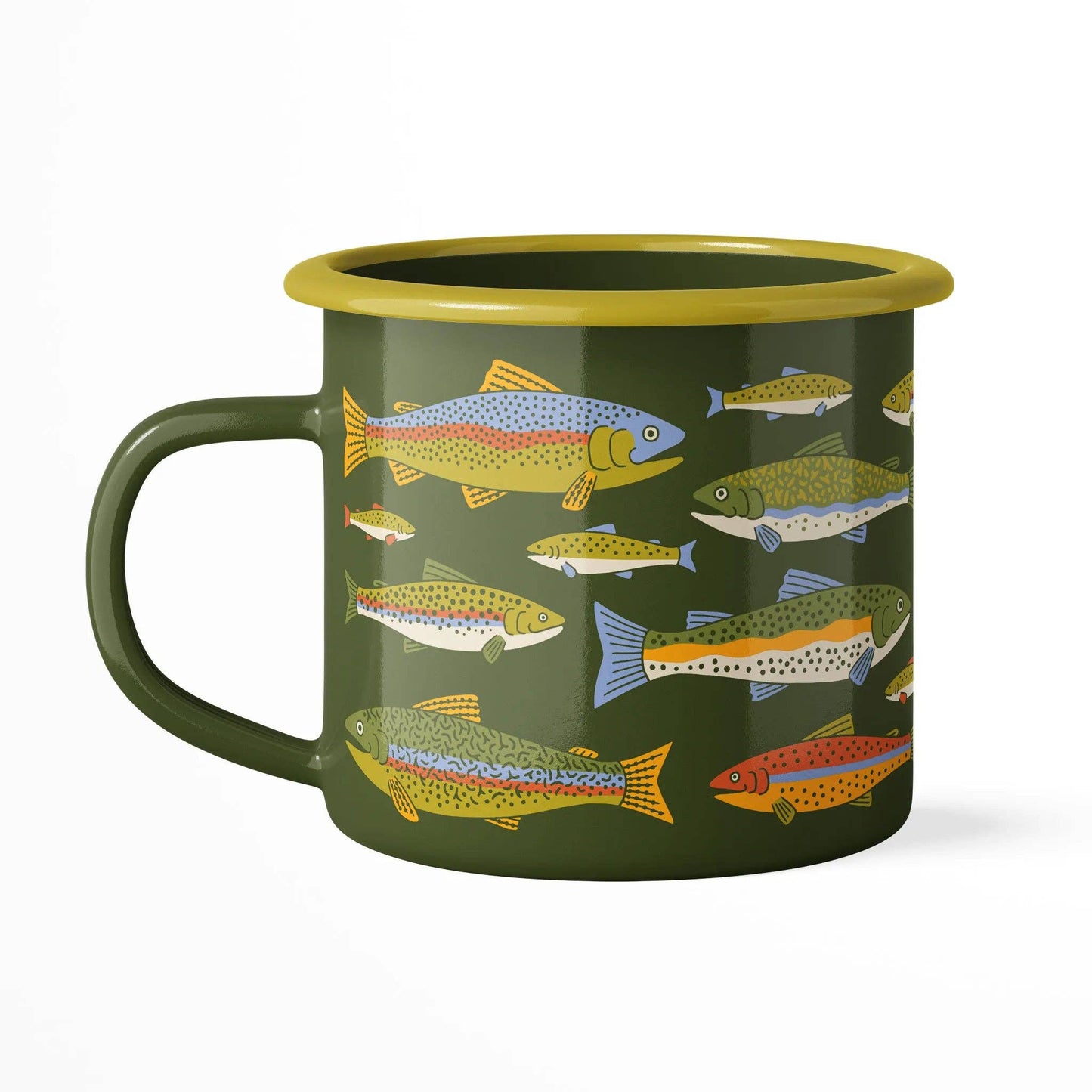 Enamel Coffee & Camp Mug | Trout | 16oz