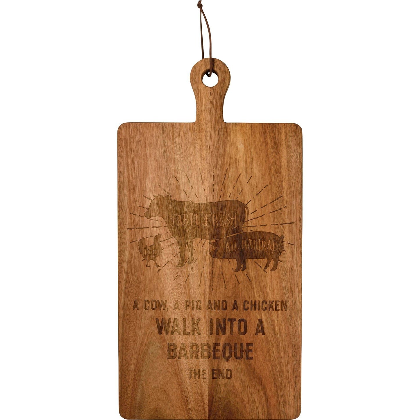 Walk Into A Barbeque The End Cutting Board