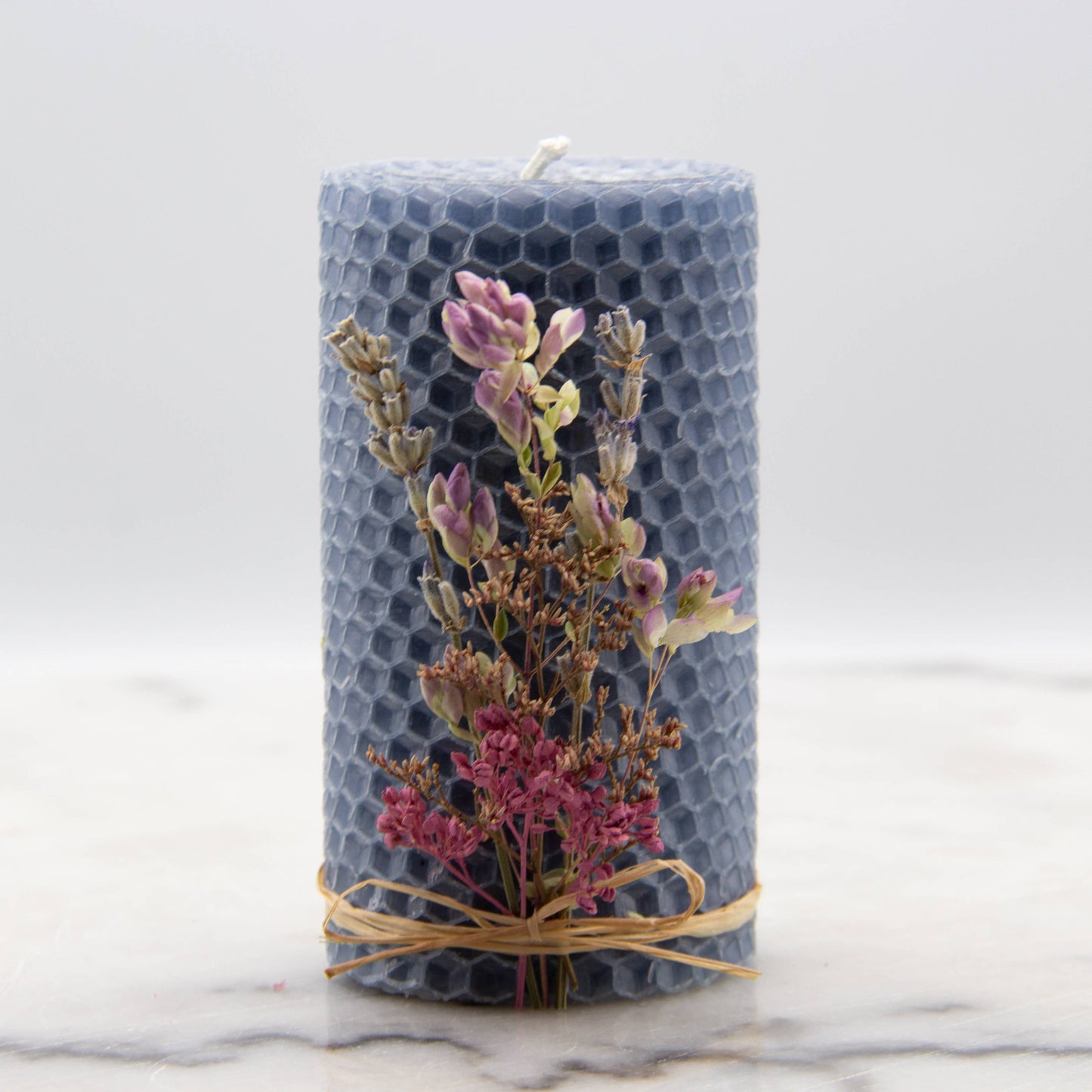 4" Pillars- Botanic Wrap: White