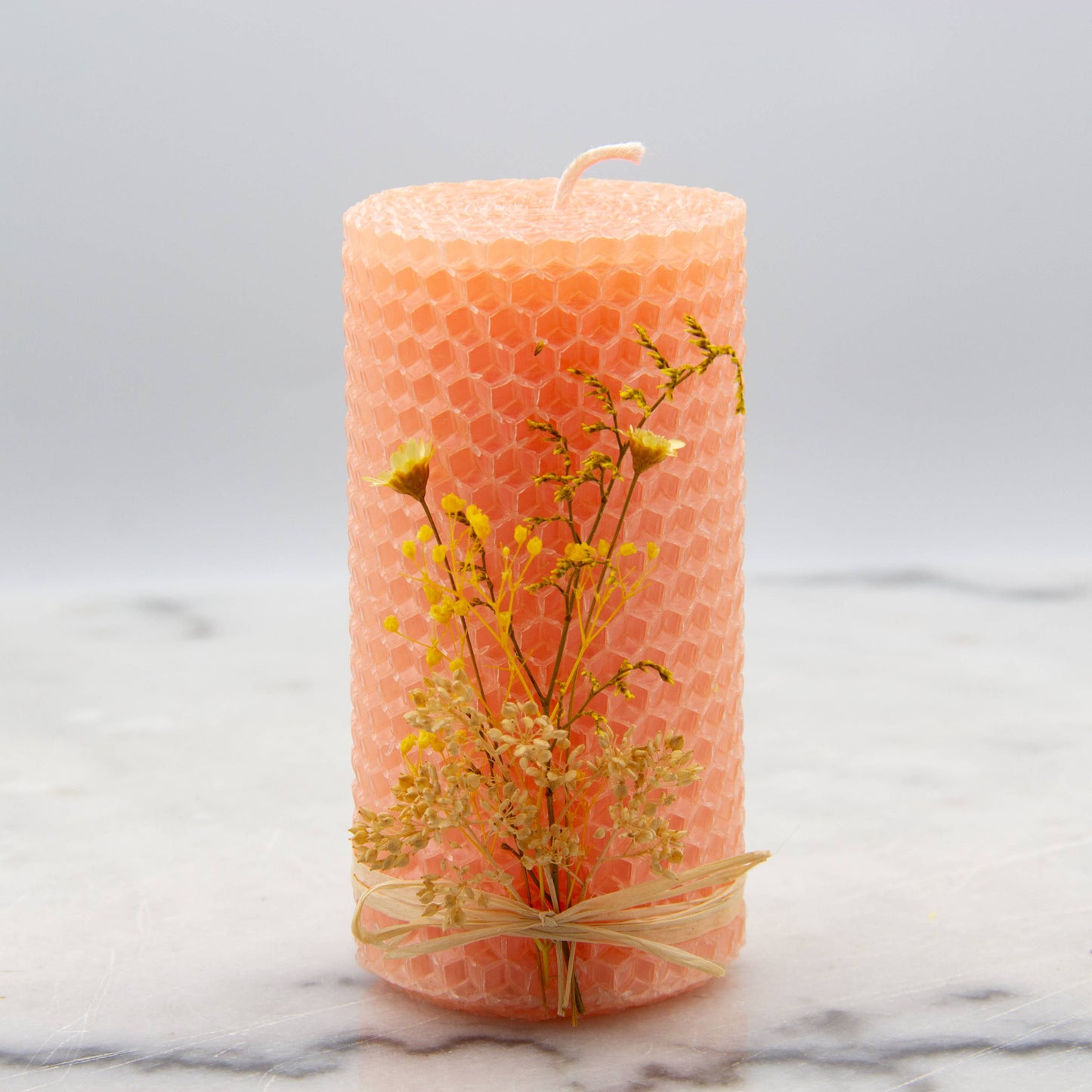 4" Pillars- Botanic Wrap: White