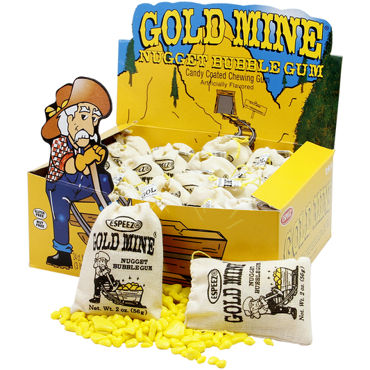Gold Mine Gum – Nostalgic Bubble Gum in Drawstring Satchels