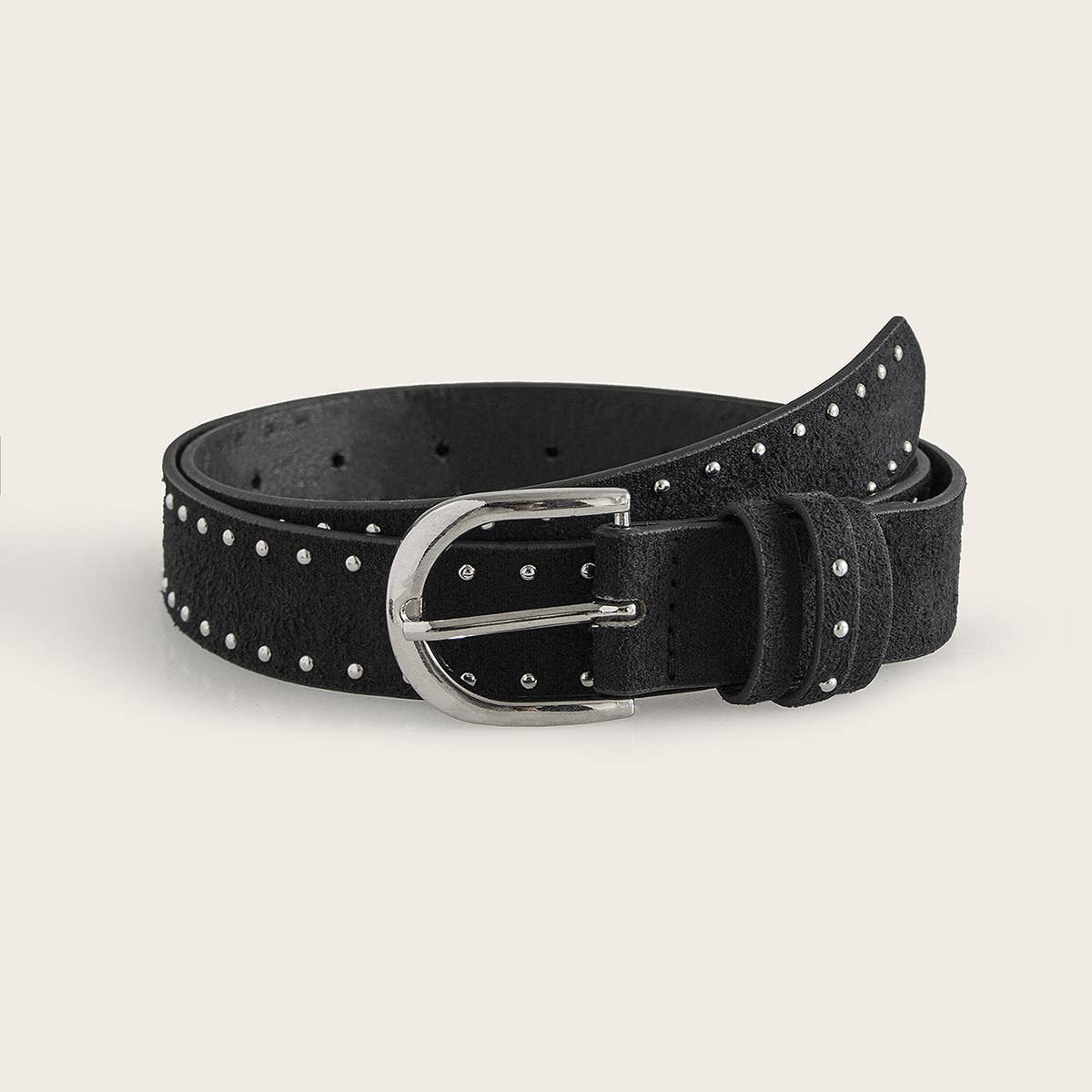 Suede Studs With Western Style Straps: Camel / M