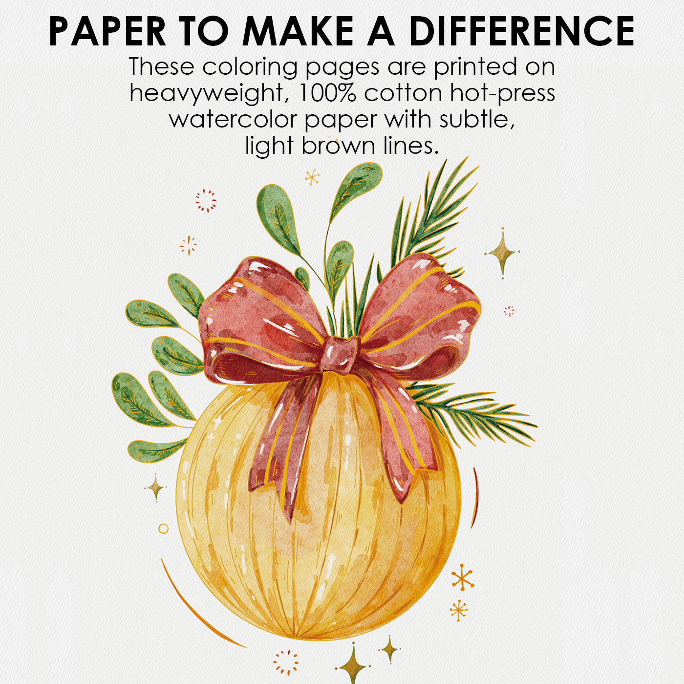 Holiday-Themed  Watercolor Coloring Club Box
