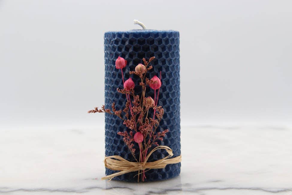 4" Pillars- Botanic Wrap: White
