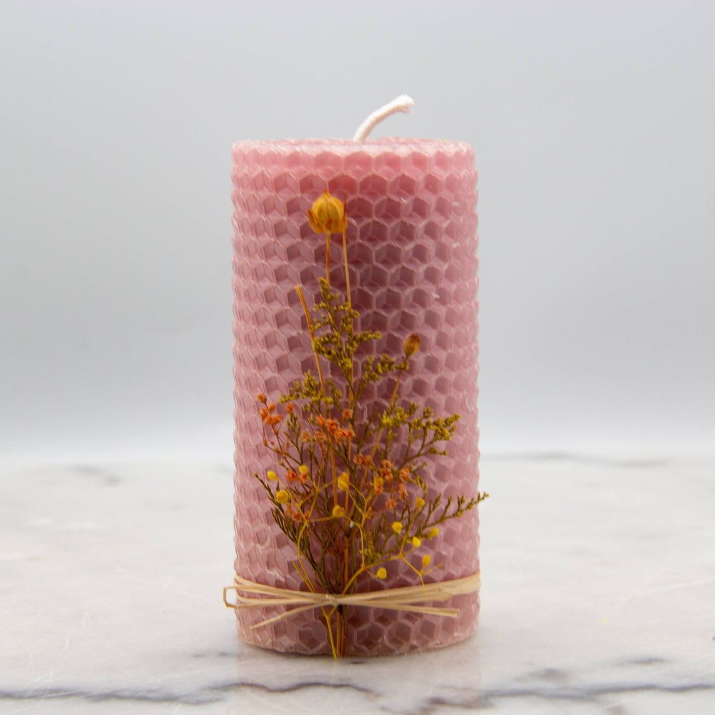 4" Pillars- Botanic Wrap: White