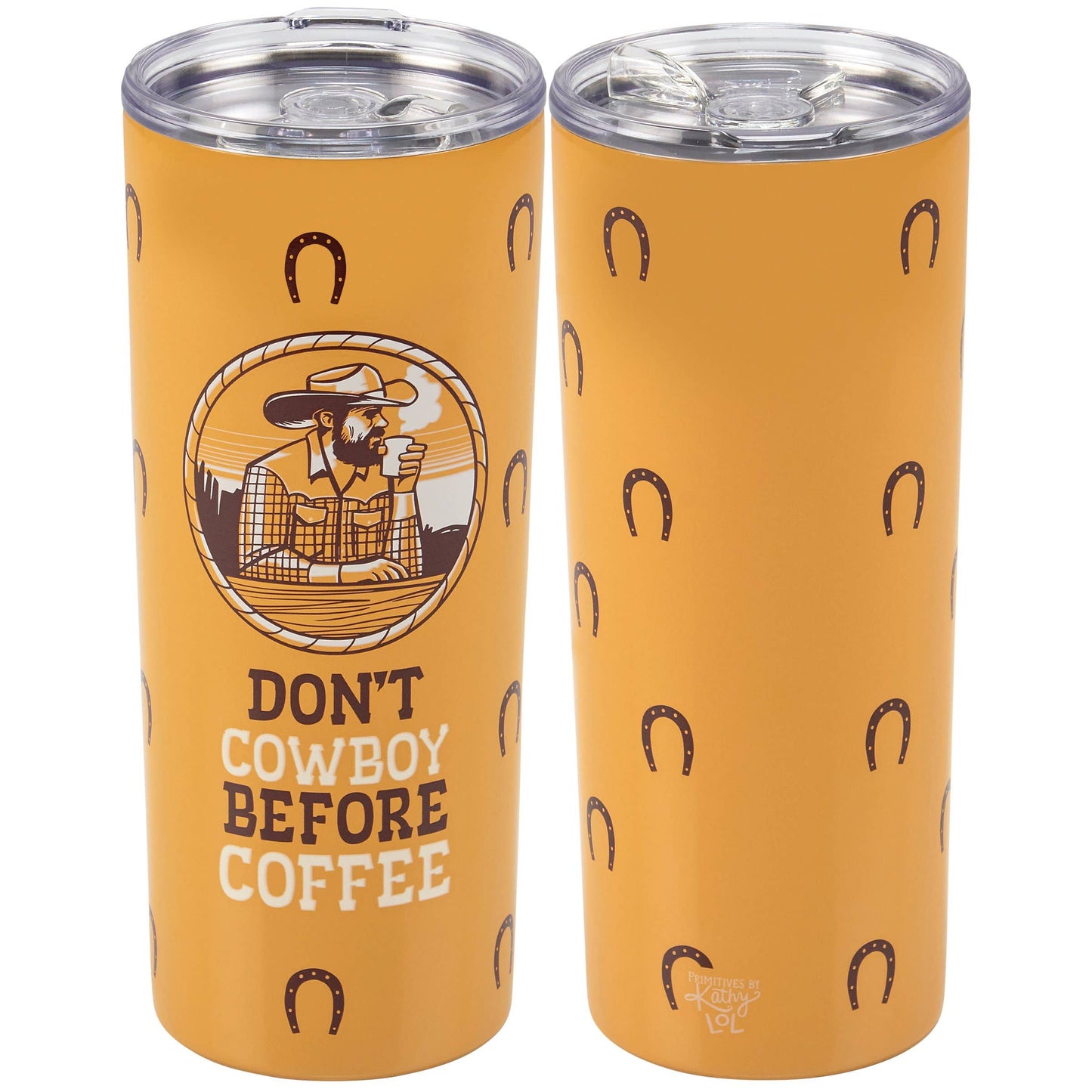 Cowboy Before Coffee Tumbler