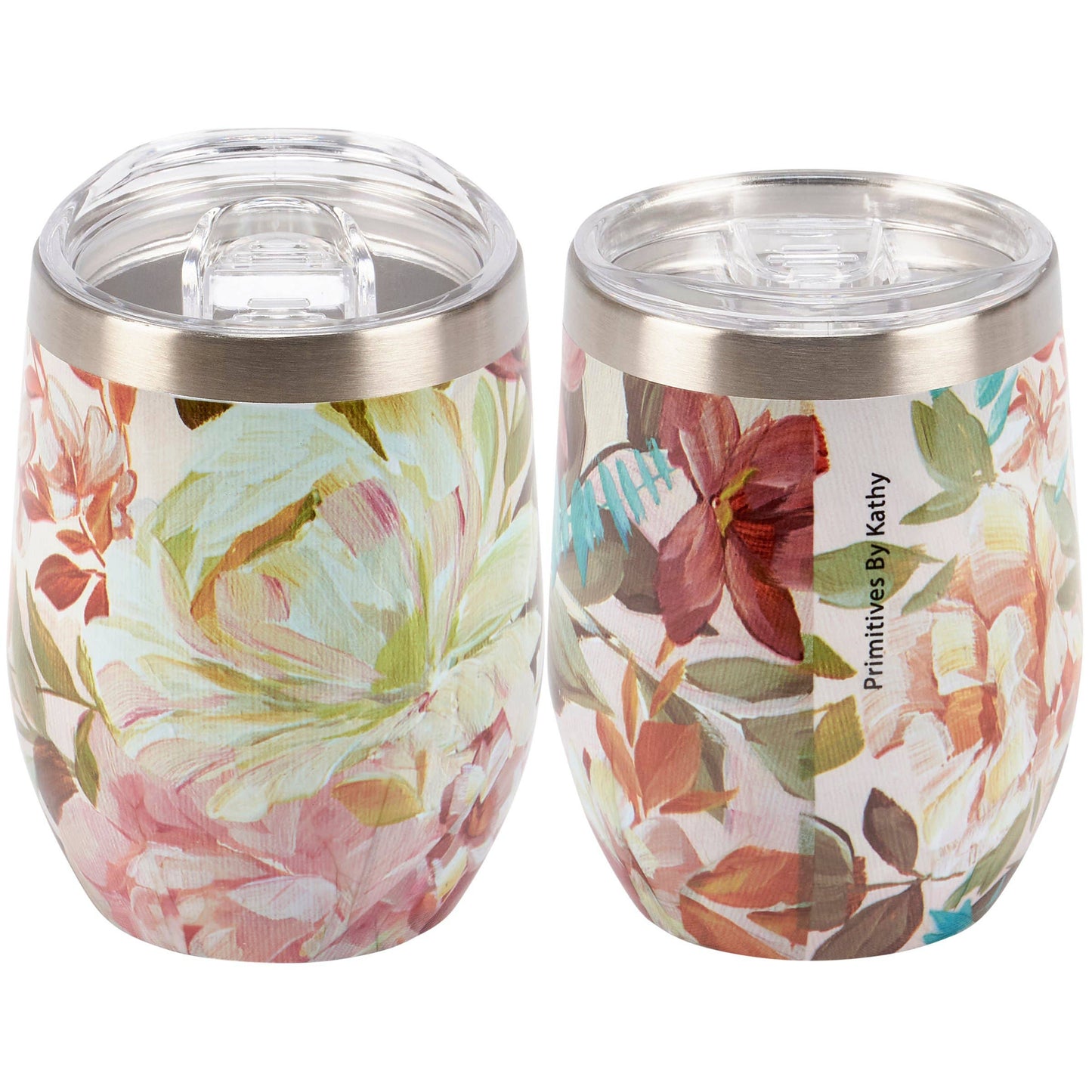 Cabbage Rose Wine Tumbler