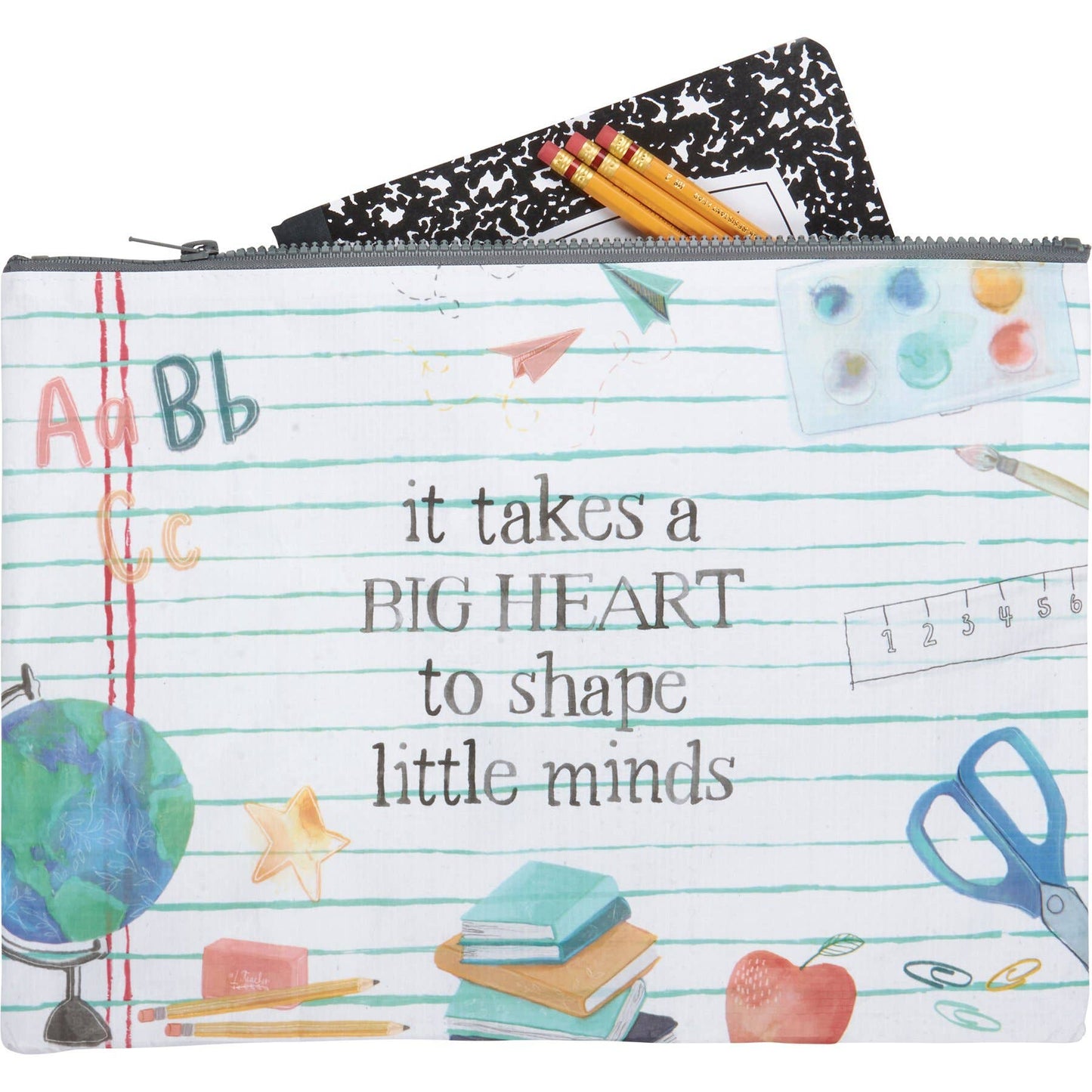 It Takes A Big Heart Zipper Folder