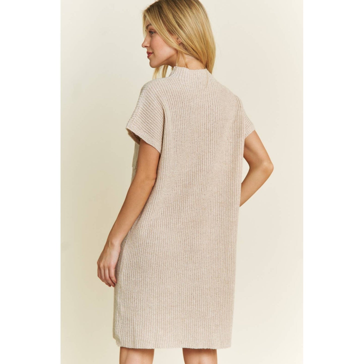 CLASSIC DROP SHOULDER SWEATER KNIT MINI DRESS: Burnt Orange / S-M-L(2-2-2)