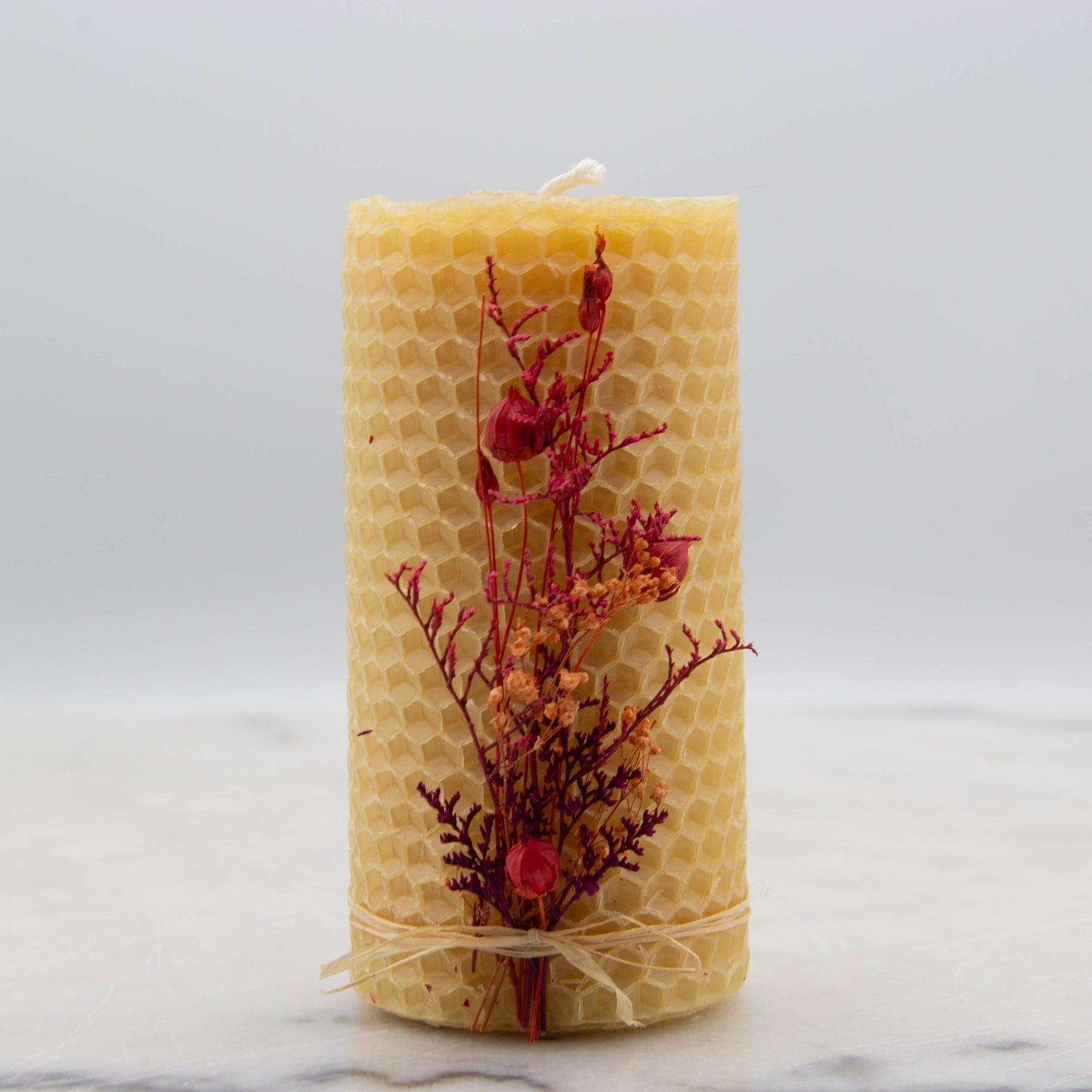 4" Pillars- Botanic Wrap: White