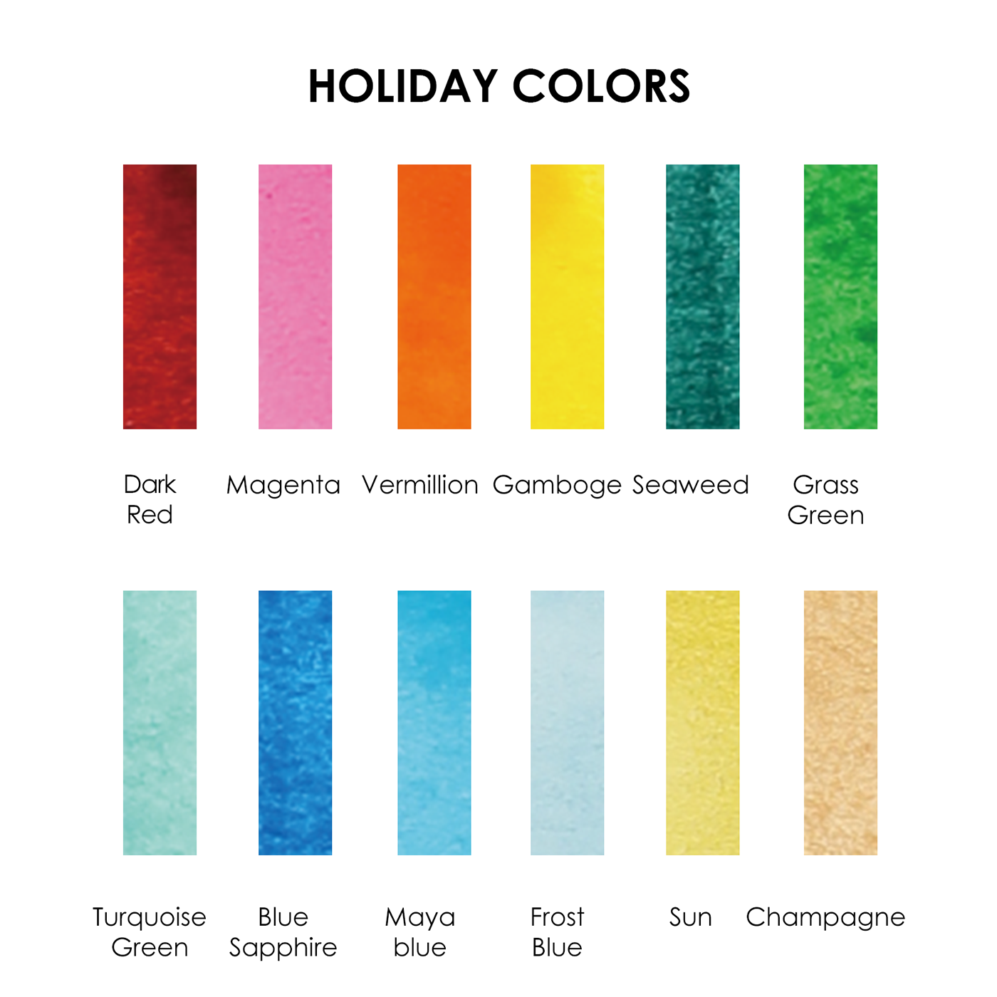 Holiday-Themed  Watercolor Coloring Club Box