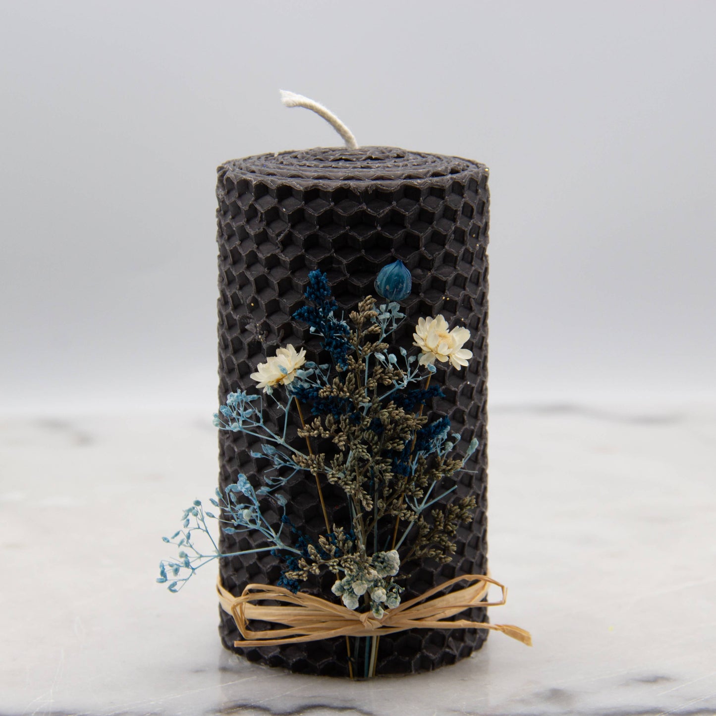 4" Pillars- Botanic Wrap: White