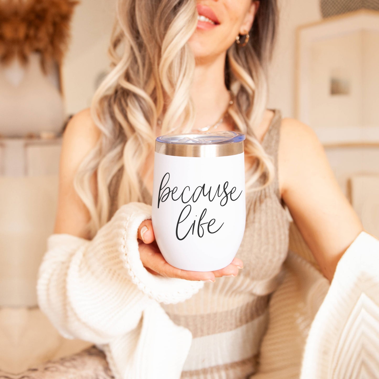 Imperfect Wine Tumblers with Lid, Stainless Steel: Graphic Issue / Mom's Turn