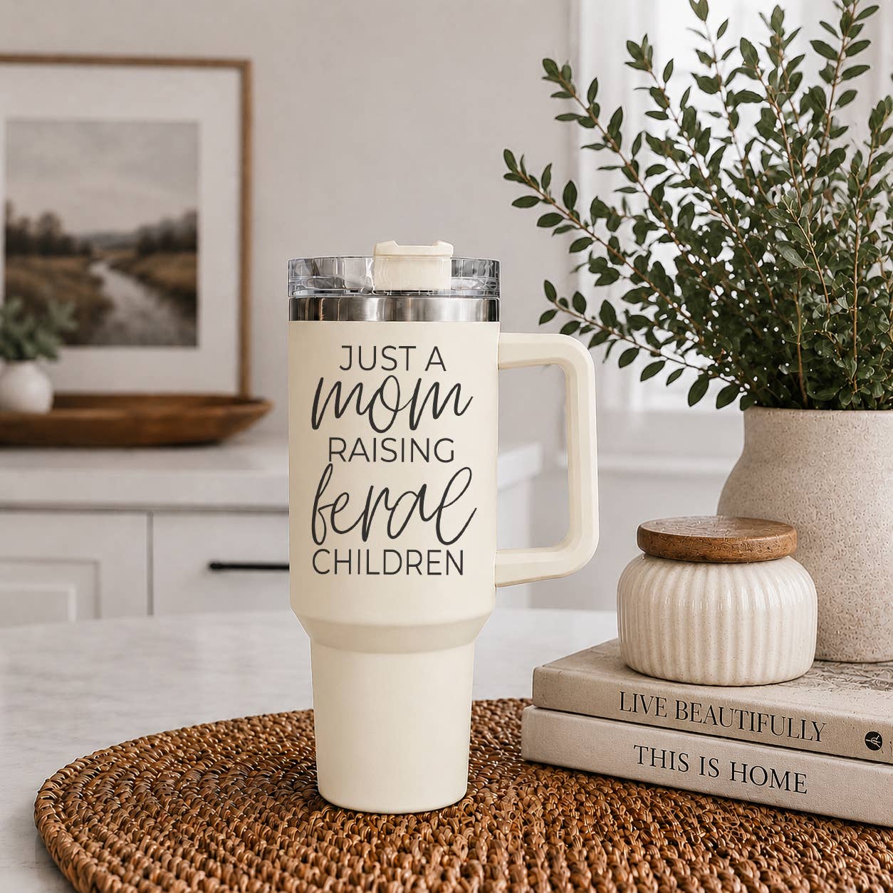 Mom Fuel Tumbler, Travel Coffee Mug, Mother's Day Gifts 40oz: Mom Fuel