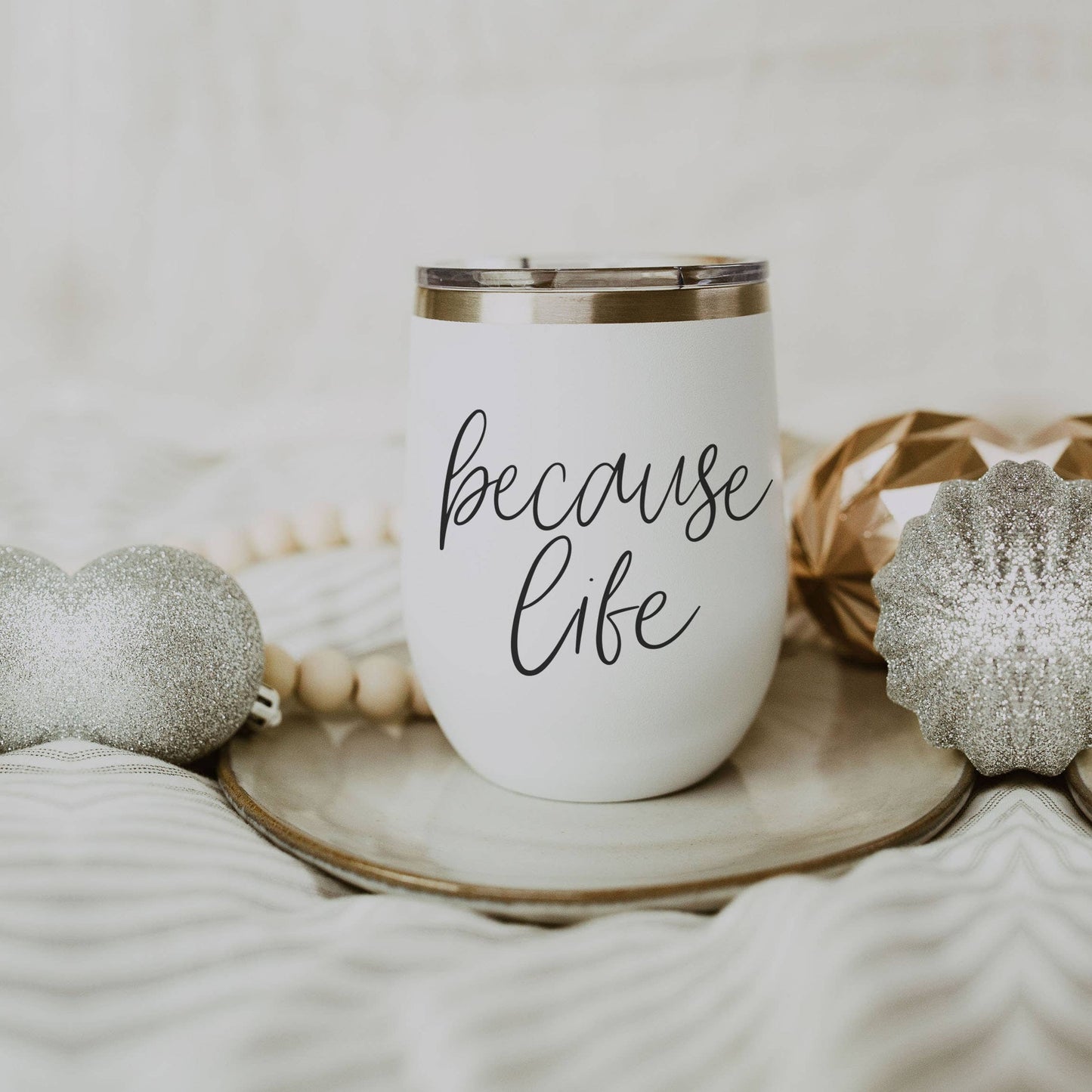 Imperfect Wine Tumblers with Lid, Stainless Steel: Graphic Issue / Mom's Turn