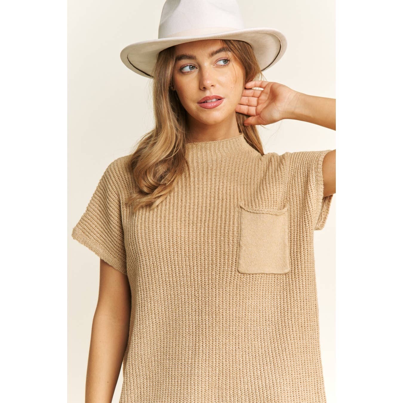 CLASSIC DROP SHOULDER SWEATER KNIT MINI DRESS: Heather Grey / S-M-L(2-2-2)
