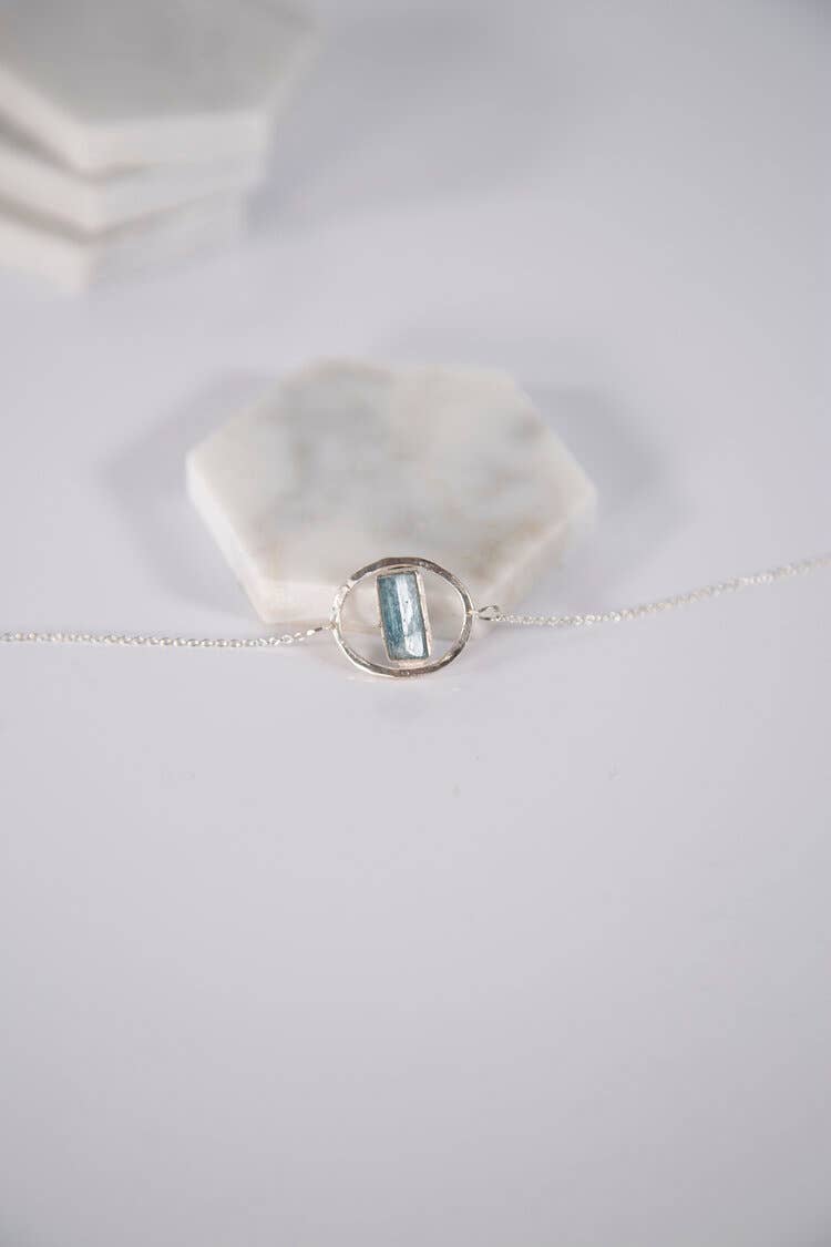 Aquamarine Necklace - Gold