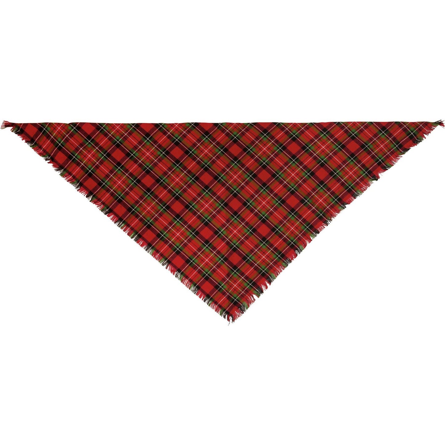 Large Plaid Christmas Pet Bandana Set